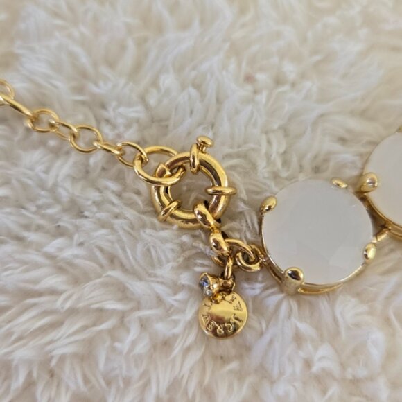 EUC J. Crew Gold-tone Necklace w/ Opal-tone Stones - Picture 4 of 4